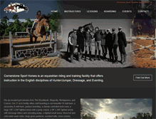 Tablet Screenshot of cornerstonesporthorses.com